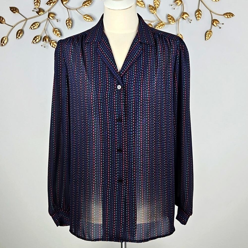 Vintage Teddi Sheer Blouse Size Large